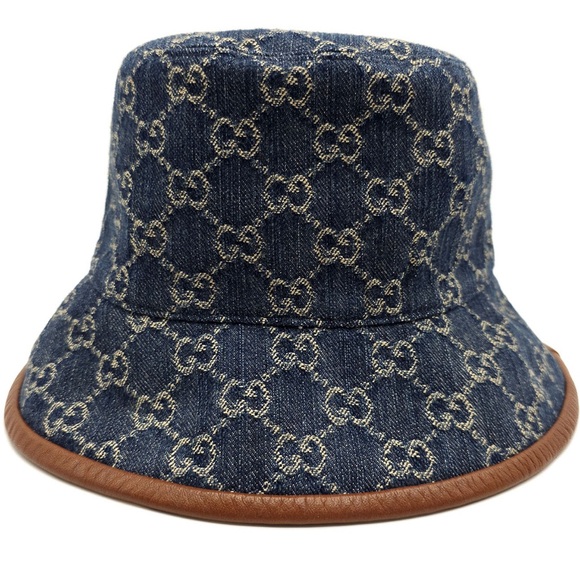 Gucci GG Jacquard Denim Bucket Hat - Picture 1 of 9